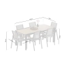 Zestaw jadalniany ogrodowy BELLANTI Verona Luna 6-osobowy Dark Grey – aluminiowy stół z blatem teak i krzesłami
